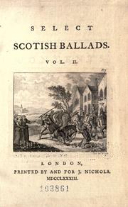 Cover of: Select Scotish ballads. by Pinkerton, John