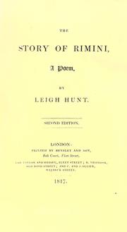 The story of Rimini by Leigh Hunt