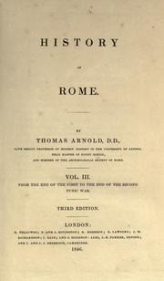 History of Rome by Arnold, Thomas