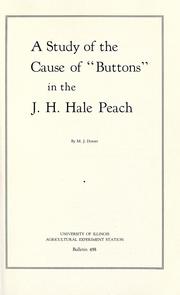 Cover of: A study of the cause of "buttons" in the J.H. Hale peach