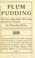 Cover of: Plum pudding