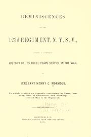 Cover of: Reminiscences of the 123d Regiment, N.Y.S.V. by Henry C. Morhous