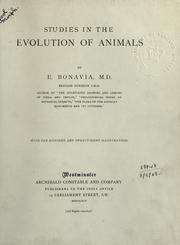 Cover of: Studies in the evolution of animals.