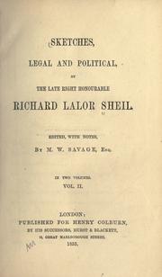 Cover of: Sketches, legal and political