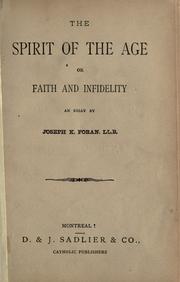 Cover of: The Spirit of the age by Joseph Kearney Foran