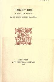 Cover of: Harvest-tide by Sir Lewis Morris