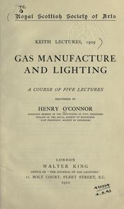 Cover of: Gas manufacture and lighting.
