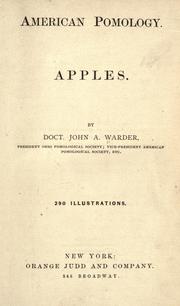 Cover of: American pomology.: Apples.