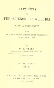 Cover of: Elements of the science of religion