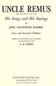 Cover of: Uncle Remus by Joel Chandler Harris