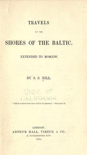 Cover of: Travels on the shores of the Baltic. by S. S. Hill