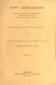 Cover of: Fifty conclusions relating to the eruptive phenomena of Monte Somma, Vesuvius and volcanic action in general: also a list of books, memoirs, principal letters and other signed publications of the author from 1876 to 1890