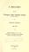 Cover of: A history of the Michigan state normal school (now Normal college) at Ypsilanti, Michigan, 1849-1899