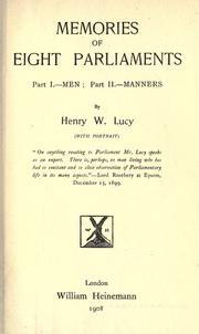 Cover of: Memories of eight Parliaments by Henry William Lucy