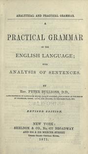 Cover of: Analytical and practical grammar: a practical grammar of the English language : with analysis of sentences.