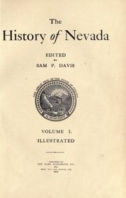 Cover of: The history of Nevada by Sam P. Davis