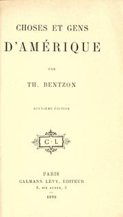 Cover of: Choses et gens d'Amérique