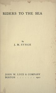 Cover of: Riders to the sea by J. M. Synge