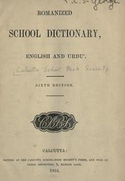 Cover of: Romanized school dictionary: English and Urdu.