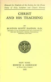 Cover of: Christ and His teaching.