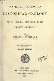 Cover of: An introduction to historical geology by Miller, William J.