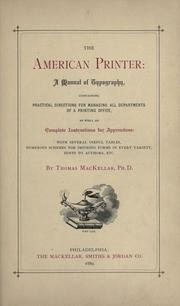 Cover of: The American printer by Thomas MacKellar