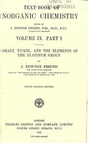 Cover of: Cobalt, nickel, and the elements of the platinum group.