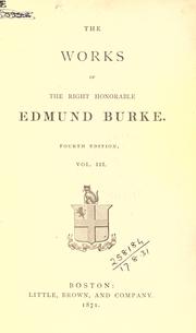 Cover of: Works. by Edmund Burke