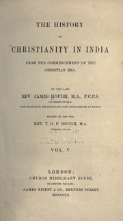 Cover of: The history of Christianity in India from the commencement of the Christian era.
