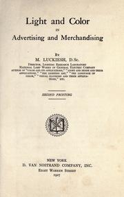 Cover of: Light and color in advertising and merchandising by Luckiesh, Matthew