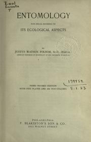 Cover of: Entomology by Folsom, Justus Watson