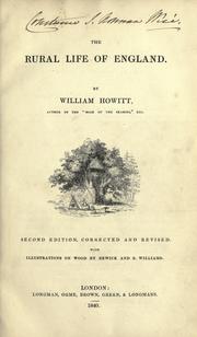 Cover of: The rural life of England by Howitt, William