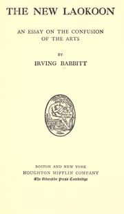 Cover of: The new Laokoon by Irving Babbitt