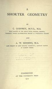 Cover of: A shorter geometry by Godfrey, C.