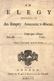 Cover of: An elegy written in an empty assembly-room. by Richard Owen Cambridge