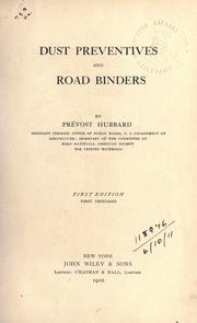 Cover of: Dust preventives and road binders.