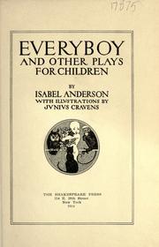 Cover of: Everyboy, and other plays for children