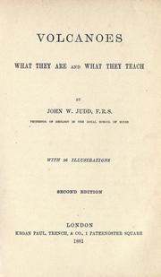 Cover of: Volcanoes : what they are and what they teach by John W. Judd