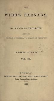 The Widow Barnaby by Frances Milton Trollope