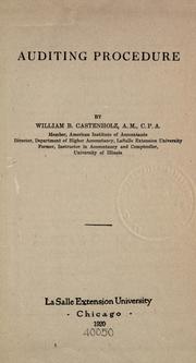 Auditing procedure by William Burtis Castenholz