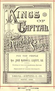 Cover of: Kings of capital and knights of labor. by Leavitt, John McDowell