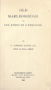 Cover of: Old Marlborough: or, The story of a province