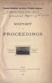 Cover of: Report of proceedings.