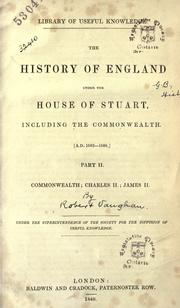 Cover of: The history of England under the House of Stuart: including the Commonwealth, A.D. 1603-1688