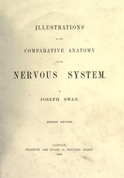 Cover of: Illustrations of the comparative anatomy of the nervous system.