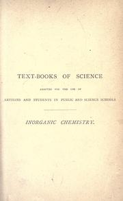 Cover of: Introduction to the study of inorganic chemistry. by William Allen Miller