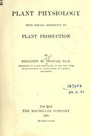 Cover of: Plant physiology by Benjamin M. Duggar, Benjamin M. Duggar