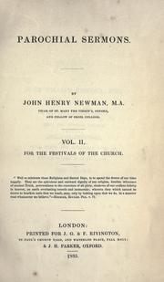 Cover of: Parochial sermons by John Henry Newman