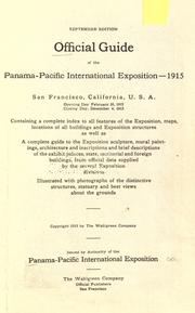 Cover of: Official guide of the Panama-Pacific International Exposition, 1915, San Francisco, California, U. S. A