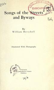 Cover of: Songs of the streets and byways